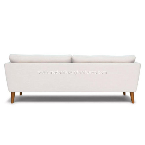 Emil Quartz White Fabric Sofa for Living Room